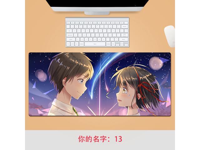 Anime Mousepad Your Name Gamer Gaming Mouse Pad Large Padmouse Locking Edge Office Desk Mat for Computer PC Laptop