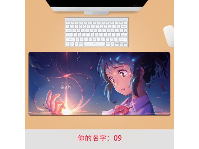 Anime Mousepad Your Name Gamer Gaming Mouse Pad Large Padmouse Locking Edge Office Desk Mat for Computer PC Laptop