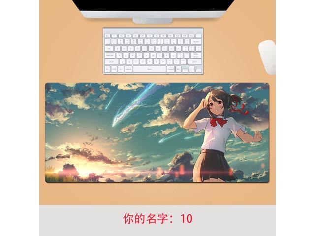 Anime Mousepad Your Name Gamer Gaming Mouse Pad Large Padmouse Locking Edge Office Desk Mat for Computer PC Laptop