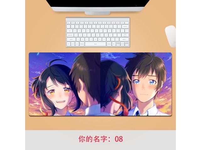 Anime Large Mousepad Your Name Gamer Gaming Mouse Pad Padmouse Locking Edge Office Desk Mat for Computer PC Laptop