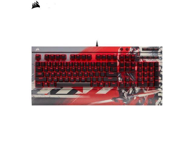 Corsair K68 SE Red Shadow Mechanical Gaming Keyboard Cherry MX Red IP32 Dust and Water Resistance Dedicated Media Keys Detachable Palm Rest
