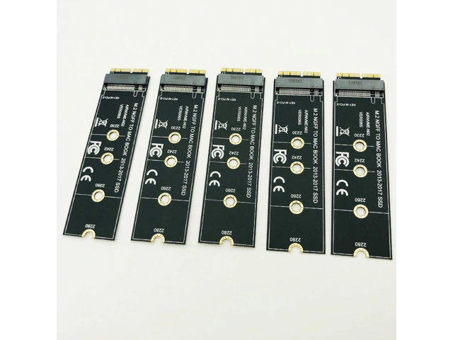 5PCS NVME M2 SSD Adapter Convert Card for MacBook Air Pro Retina 2013-2017 NVME/AHCI SSD Upgrade Kit For A1465 A1466 A1398 A1502