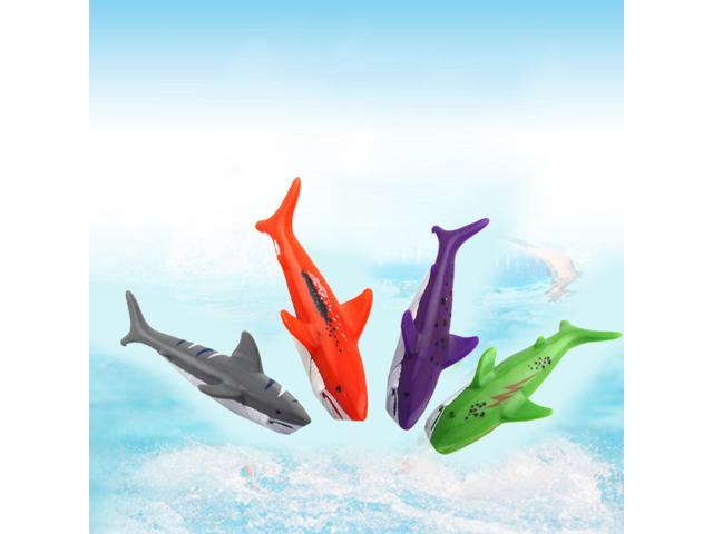 Cheers 4Pcs Plastic Diving Toys Pool Dive Shark Water Throwing Torpedo Kids Funny Gift