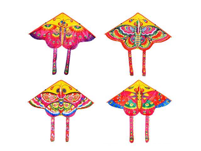 Cheers Outdoor Colorful Cartoon Butterfly Flying Kite Children Kids Play Game Toys