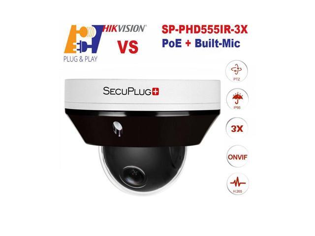 Hikvision Compatiable ip camera 5MP PoE IP PTZ Dome Camera 3X Optical Zoom Built-in Mic SP-PHD555IR-3X