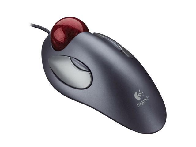 Logitech Trackman Marble Trackball Mouse (Wired USB Ergonomic Mouse for Computers with 4 Programmable Buttons Dark Gray)