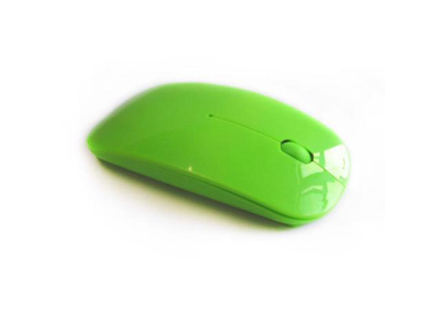 Universal Laptop PC Computer 24GHz Battery Powered Wireless USB Optical Mouse Green