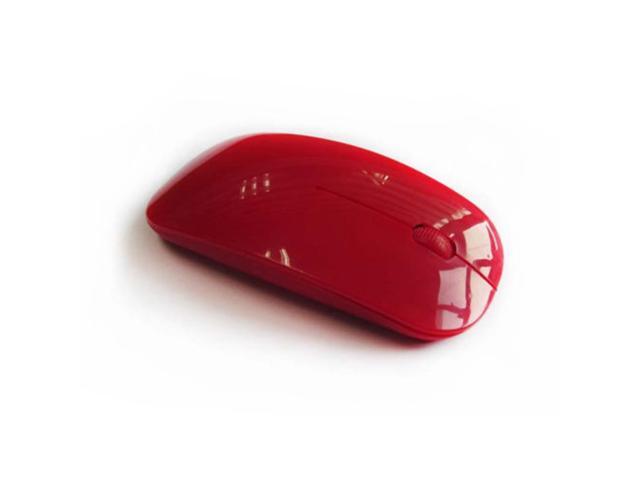 Universal Laptop PC Computer 24GHz Battery Powered Wireless USB Optical Mouse Red