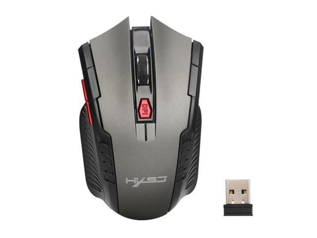 HXSJ X20 6 Buttons Computer Notebook Fast Connecting Wireless USB Gaming Mouse Grey