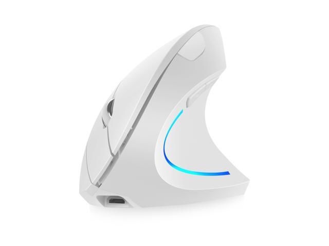H1 Ergonomic Vertical 24G Wireless Adjustable 2400DPI Gaming Mouse Mice for PC White