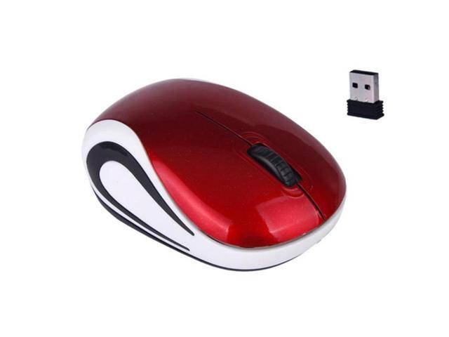Portable PC Notebook 800/1200DPI USB 3 Keys Optical 24G Mini Wireless Mouse Red