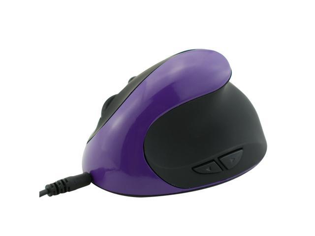 Ergonomic Rechargeable 24G Wireless/Wired 6 Keys Optical Vertical Mouse Mice Purple Wired
