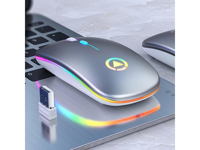 Rechargeable Wireless Silent Colorful LED Mice Optical Ergonomic Gaming Mouse