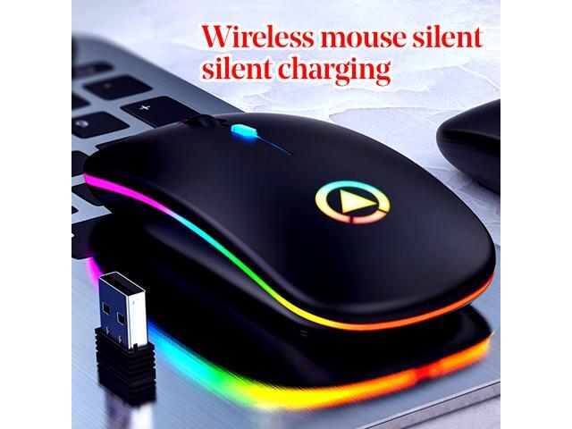 Rechargeable Wireless Silent Colorful LED Mice Optical Ergonomic Gaming Mouse