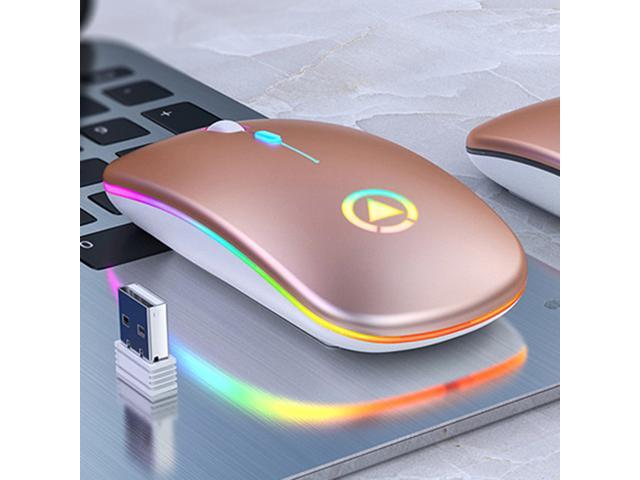 Rechargeable Wireless Silent Colorful LED Mice Optical Ergonomic Gaming Mouse