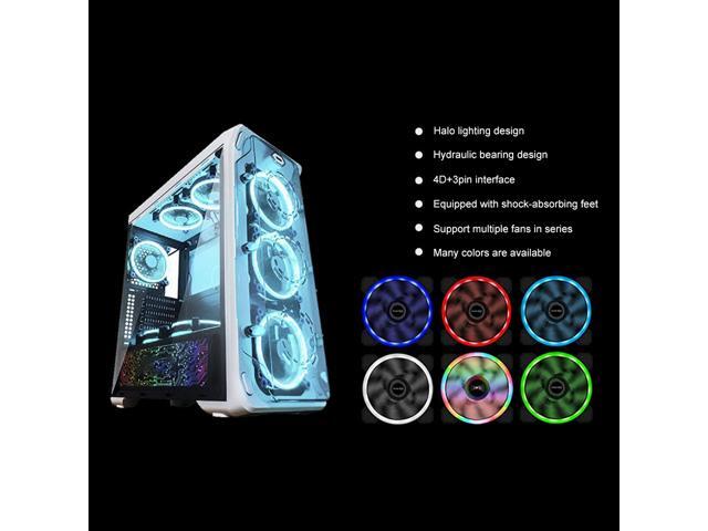 Aofa Mute RGB LED Light Cooling Fan Heat Dissipation Heatsink for Computer PC Case