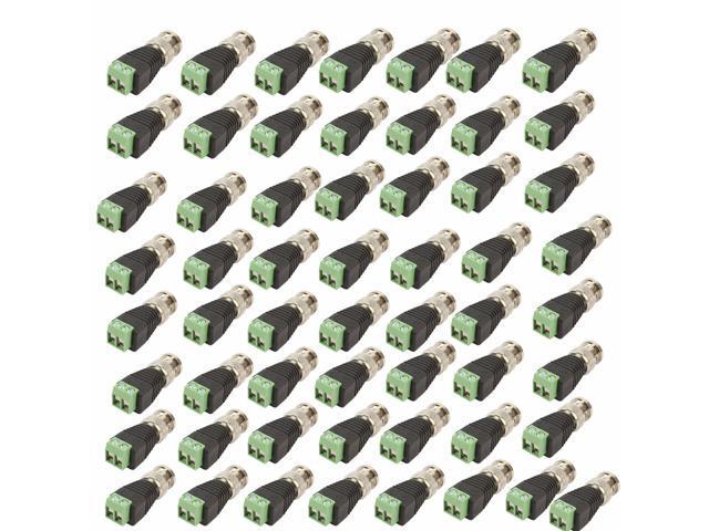 New 100Pcs/Lot Coax Cat5 Cat6 To Camera Cctv Bnc Video Balun Connector Screw