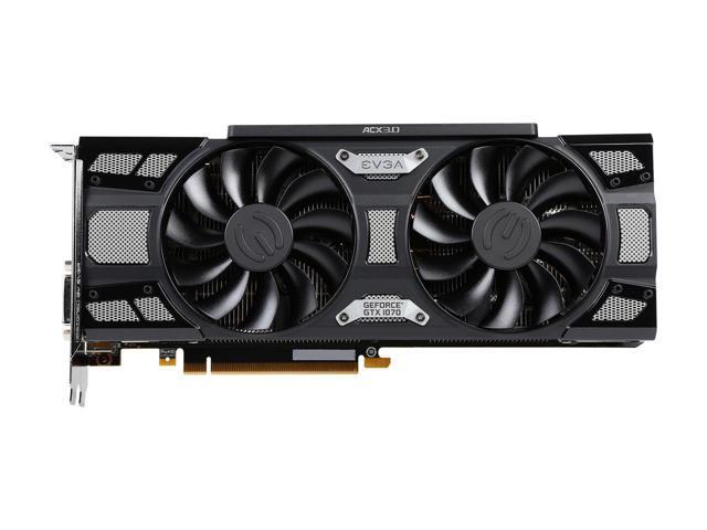 EVGA GeForce GTX 1070 SC GAMING ACX 30 Black Edition 08G-P4-5173-KR 8GB GDDR5 LED DX12 OSD Support (PXOC) Video Graphics Card