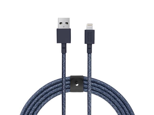 Native Union Belt Cable XL - 10ft Ultra-Strong Reinforced [Apple MFi Certified] Lightning to USB-A High Speed Charging Cable with Leather Strap for