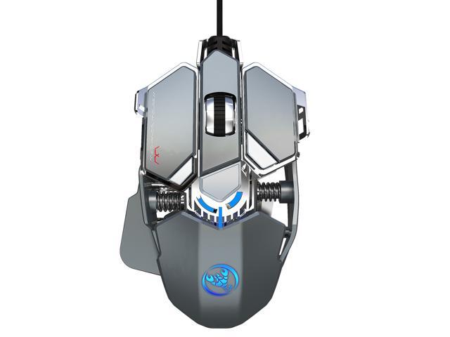 RGB Wired Gaming Mouse Backlit Programmable Mechanical Mouse up to 6400 DPI for Windows PC Gamers