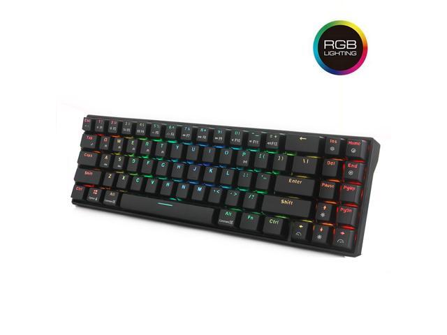 RK71 Mechanical Gaming Keyboard 70% RGB Backlit 71 Keys Bluetooth 30 Wireless USB Dual Mode Mini Portable Keyboard for iOS Android Windows and
