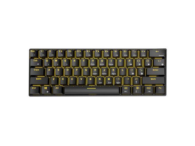RK61 Wireless 60% Mechanical Gaming Keyboard LED Backlit Wired/Wireless Bluetooth Ultra-Compact Mechanical Keyboard for Gaming/Office iOS Android