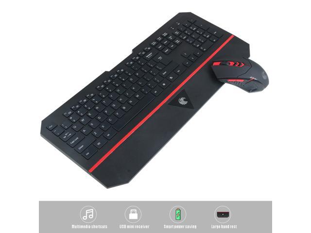 Wireless Keyboard Mouse Combos with Ultra Thin Wrist Support Multimedia Silent Keyboard Wireless Light Mouse