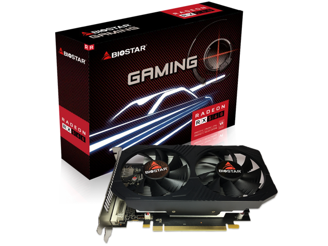 Biostar Radeon RX 560 4GB GDDR5 128-Bit DirectX 12 PCI Express 30 DVI-D Dual Link HDMI DisplayPort and Dual Cooling Fan Gaming Edition
