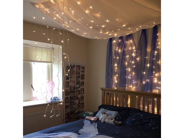 Magictec 300 LED Curtain String Light, 8 Lighting Modes Fairy Twinkle  String Lights Wedding Party Home Garden Bedroom Outdoor Indoor Wall  Decorations