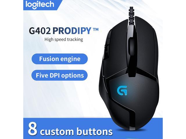 Original Logitech G402 Hyperion Fury gaming mouse Optical 4000DPI High Speed for PC Laptop Windows 10/8/7 Support Official Test