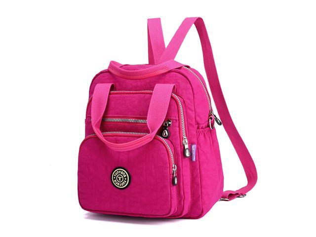 Backpack Fashion Shoulder Bag Multipurpose Nylon Backpack Purse Travel Daypack Casual Schoolbag for Girls Khaki