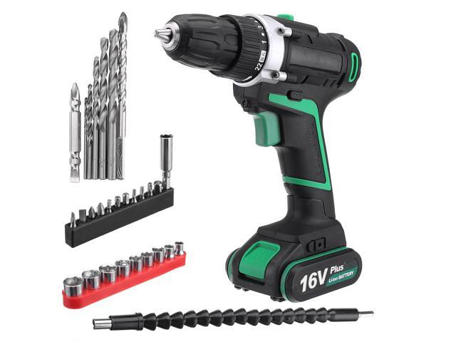 AC 100-240V Lithium Cordless Electric Screwdriver Screw Drill Driver Tool 15Ah 1 Charger 1 Battery-2