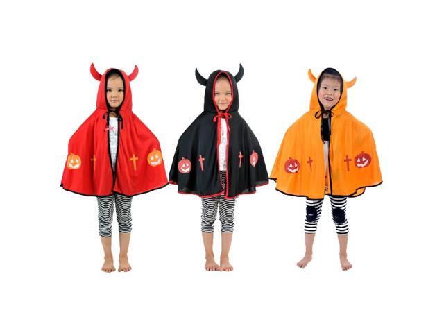 Halloween Costume New Dance Costume Dress Horn devil Shawl Cloak- Yellow