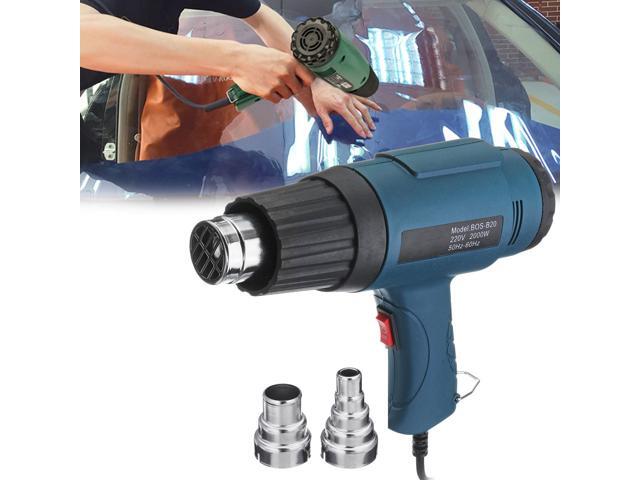2000W 220V Industrial Adjustable Temperature Hot Air Blower Rework Station with 2Pcs Nozzles-Blue