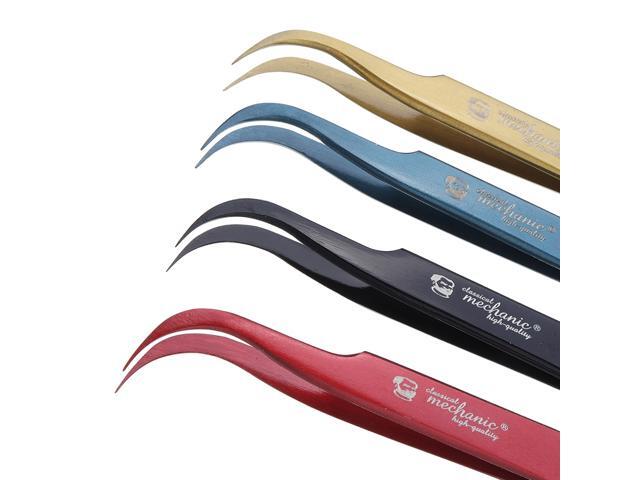 MECHANIC KING15 Precision Tweezer Clamp Layered Open Repair Tool for Mobile Phone Camera Computer PCB BGA IC Chip Removal Food Tweezers -Gold