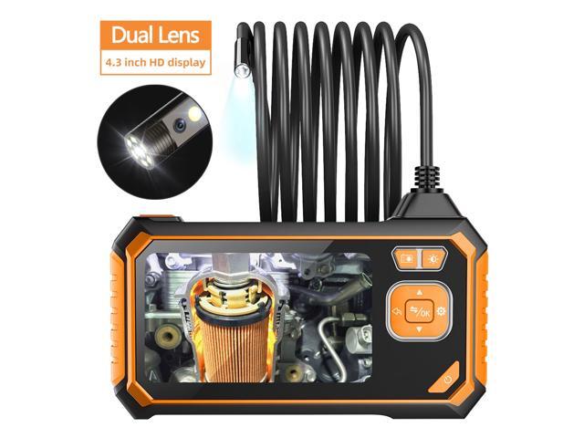 Inskam113-2 Dual-lens 5M Borescope HD 1080P Hard Wire 43-inch Large Screen + IP67 Waterproof for Car Sewer Air Conditioner Mechanical Maintenance-5M