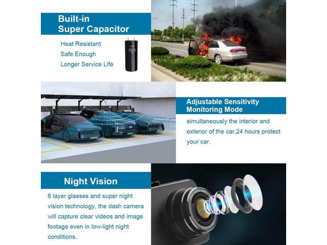 Loop Recording Dash Cam G-Sensor ssontong Full HD 1080P In Car Camera Dashcam for Cars 4IPS Screen 170°Wide Angle with WDR Night Vision DVR Driving Video Recorder Motion and Parking Detection 