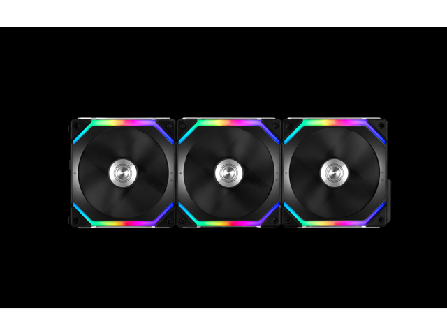 (3 sets pack)LIAN LI UNI FAN SL120 RGB BLACK 3X 12CM FAN PACK WITH CONTROLLER