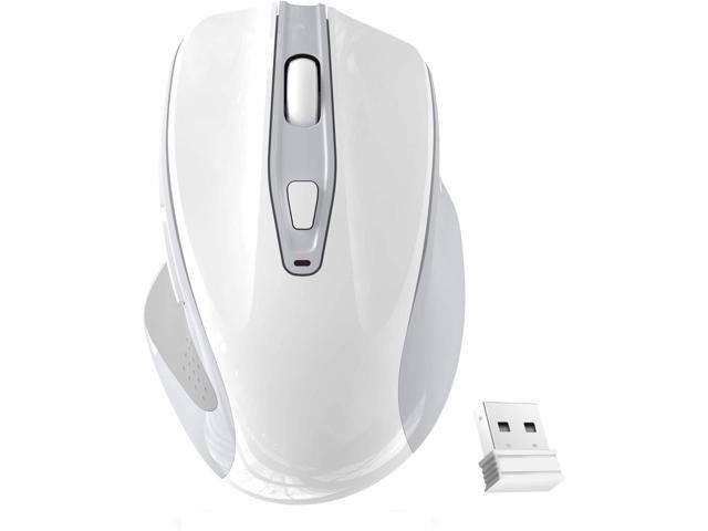 Computer Wireless Mouse 24G Portable USB Mouse Ergonomic Mouse- Fit Your Hand Nicely 3 Adjustable DPI Levels Page Down/Up Buttons Designed for PC