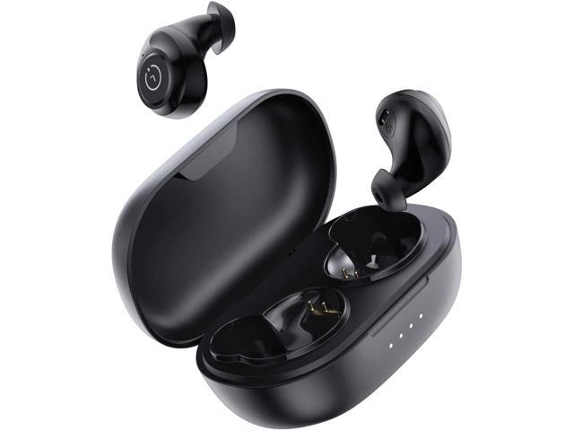 Bluetooth V50 Wireless Earbuds with Wireless Charging Case 8H Continuous Playtime IPX8 Waterproof Bluetooth Earbuds for Sports Apt-X Deep Bass