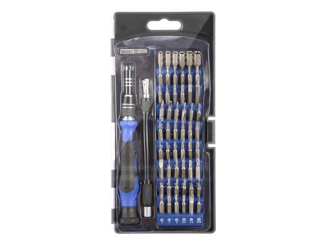 Precision Screwdriver Bits Set 59 in 1 with 56Pcs Magnetic Bits Flexible Shaft Professional Electronics Repair Tool Kit for Smartphone Game Console