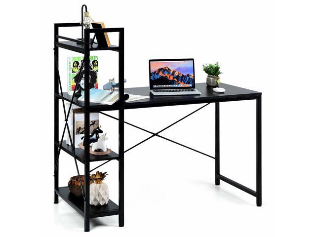 475' Computer Desk Writing Desk Study Table Workstation With 4-Tier Shelves
