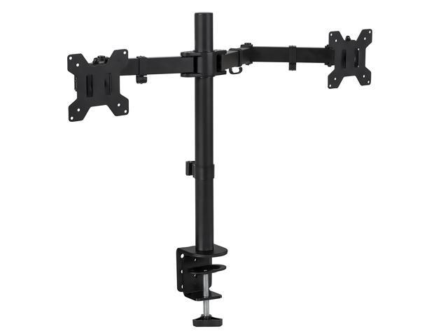 Dual Monitor Desk Stand Mount for Computer Monitors Two Arms Clamp Fits up to 13 to 27 Inch Screens