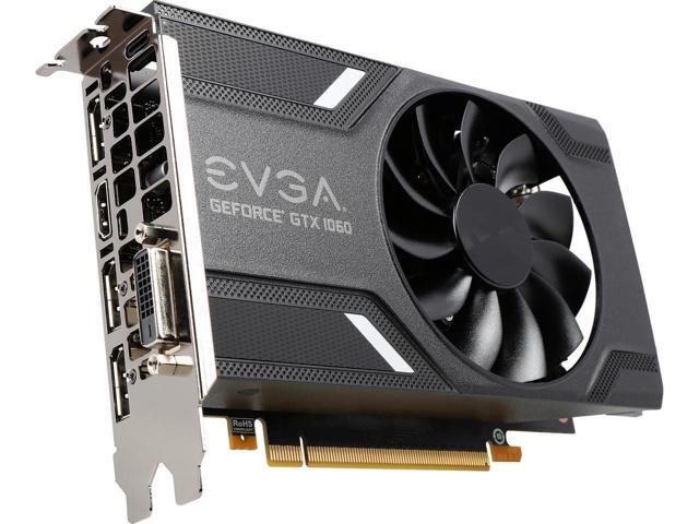 EVGA GeForce GTX 1060 GAMING 6GB ACX 20 (Single Fan) 06G-P4-6161-KR GDDR5 DX12 OSD Support (PXOC) Only 68 Inches Video Graphics Card