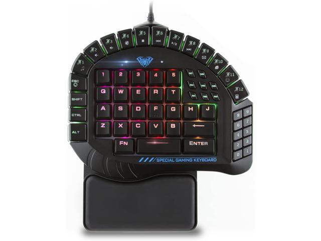 AULA Excalibur Master One-hand Gaming Keyboard Removable Hand Rest RGB Backlight Mechanical Keyboard