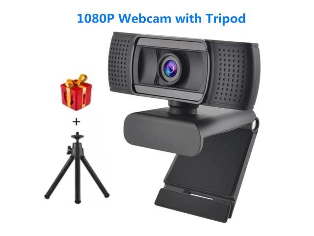 USB Webcam 1080p 60fps Focus Web Camera with Noise-Cancelling Microphone PC Camera Webcam with tripod for Live Online Teaching