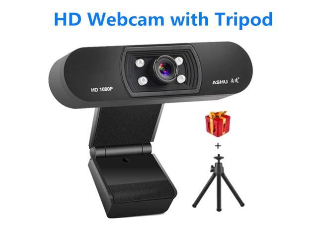 1080P HD Webcam HDTV Video Calling Teleconference with Built-in Microphone Camera for Laptop Desktop Web cam with tripod