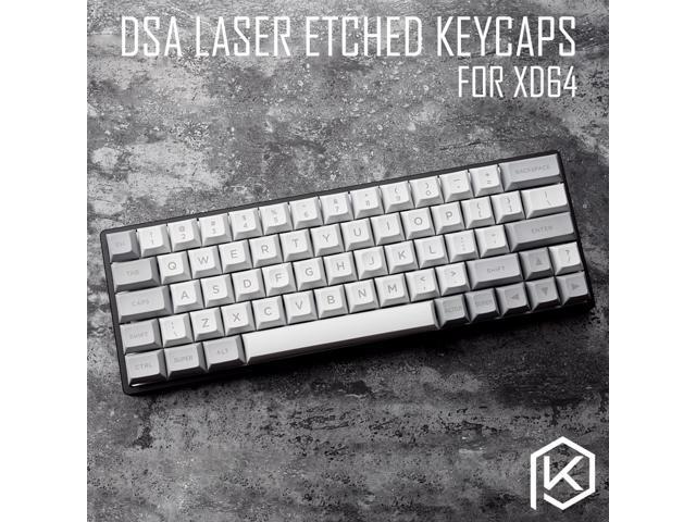 dsa pbt top Printed legends light grey grey Keycaps Laser Etched gh60 poker2 xd64 60% rk61