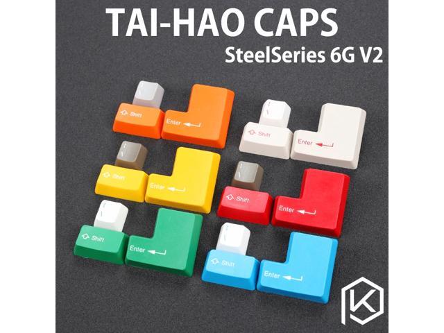 taihao abs double shot keycaps modifier for mechanical keyboard steelseries 6g v2 white grey red green blue yellow big ass enter
