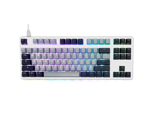 taihao pbt double shot keycaps for diy gaming mechanical keyboard Backlit Caps oem profile light through grey dark blue beige